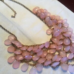 $12 ea or 3/$25. Goldtone Pink Bib Necklace